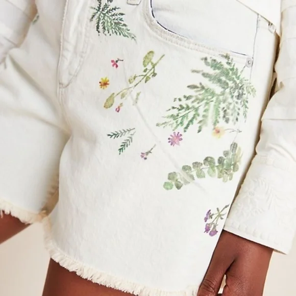 Pilcro Florise High Rise Slim Denim Shorts - Picture 3 of 3